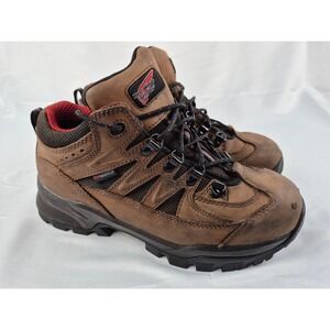 Red Wing Size 7.5 Mens Steel Toe Boots Brown Leather Waterproof Vibram